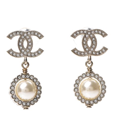 chanel earring pearl|chanel earrings for cheap outlet.